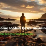 Image depicting the phrase "Don't come lookin' for lyrics meaning" emphasizing the complexity of song interpretations.