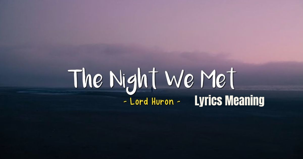 The Night We Met Lyrics Meaning