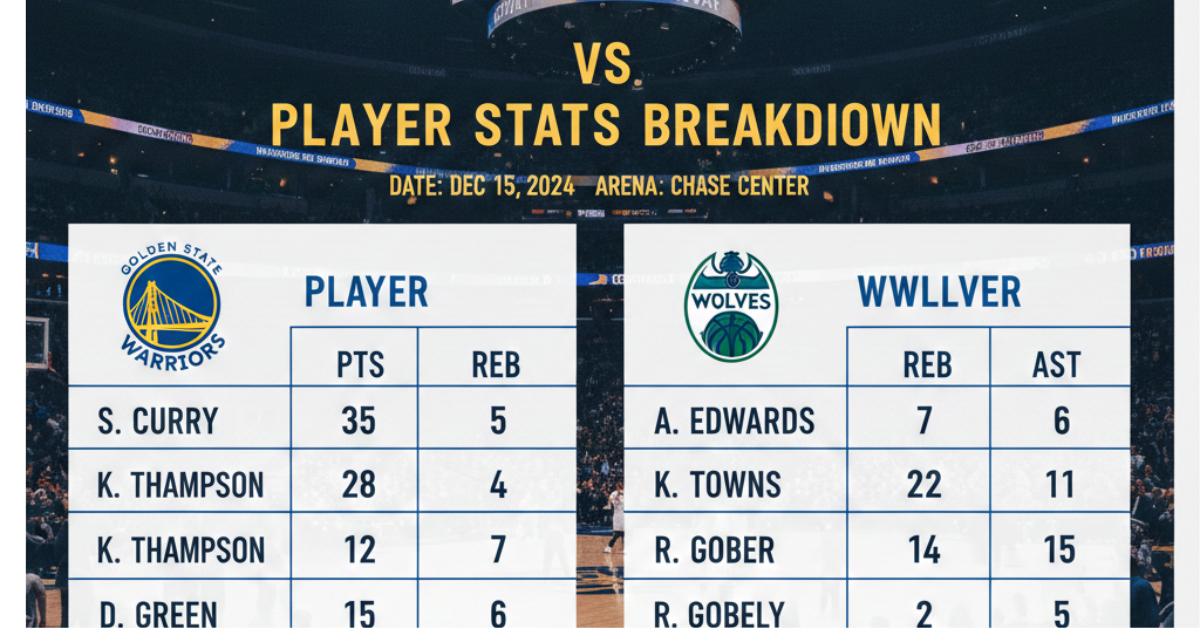 Golden State Warriors vs Timberwolves Match Player Stats: Full Breakdown 2026