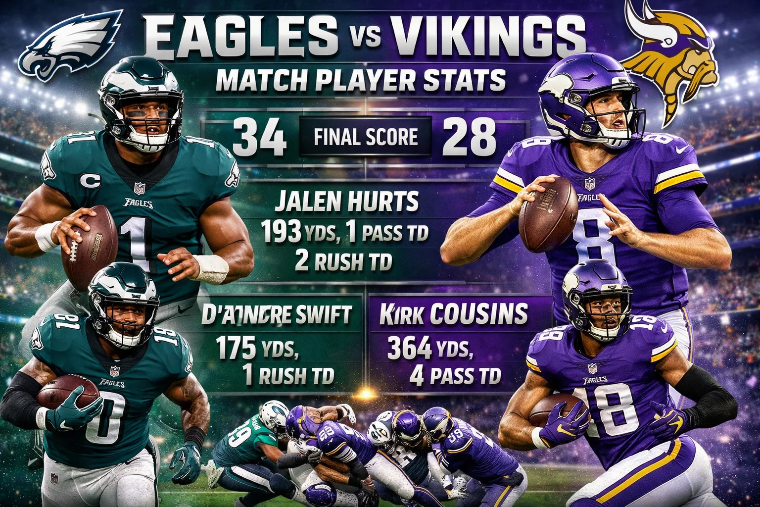 Philadelphia Eagles vs Minnesota Vikings Match Player Stats (Complete Breakdown)